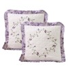 vctops Set of 2 Cotton Quilted Embroidered Decorative Square Throw