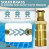 Poolzilla Pool Safety Cover Brass Anchors for Concrete and Pavers