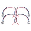 4 sets of common anode round LEDs, 10 mm pre-wired