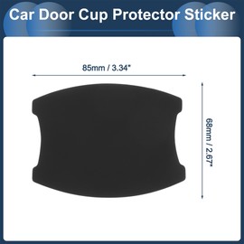 INFINAUTO Car Door Handle Scratch Protector, 68x85mm Car Door Handle Protective Film Matte Color, 4 Pcs
