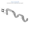Anndason Heavy Duty Curtain Rod Brackets Adjustable Double Rod Holders