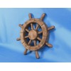 Hampton Nautical Rustic Wood Finish Ship Wheel, 12"