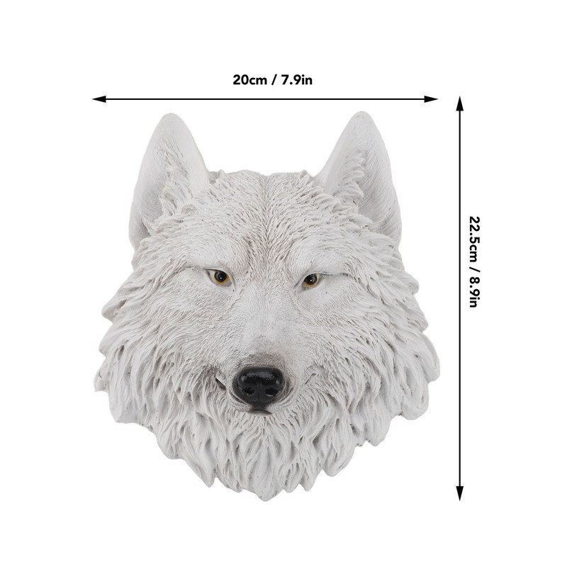 3D Simulation Animal Head Statues Wall Decor Resin Unique Exquisite