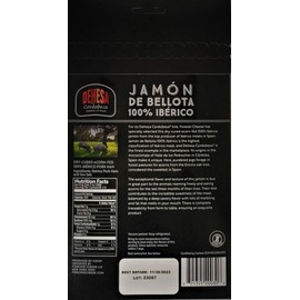 ES326 | Dry-Cured Acorn-Fed 100% Iberico Pork Ham | Jamón De Bellota 100% Ibérico | 2.5 oz. (71grs) | Pack of 1