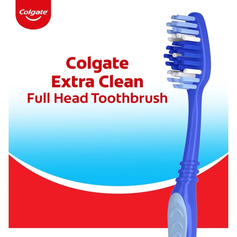 Colgate Extra Clean Toothbrush Medium 6 Pack, Adult Bulk Soft