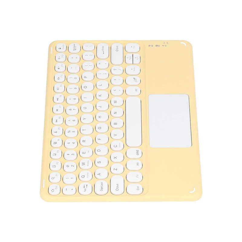 Touch Wireless Keyboard Round Keycaps Ergonomic Design Ultra Thin Smart