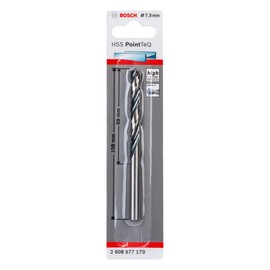Bosch Bosch Professional 1x HSS Spiralbohrer PointTeQ (fr Metall, 7,5 x 69 x 109 mm, Zubeh?r Bohrschrauber)