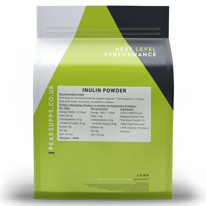 Inulin Powder 500g | Prebiotic Fibre | Vegan | Packaging