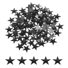 sourcing map 100PCS Acrylic Star Rhinestone 14x14mm Flat Back Plastic Gems Jewelry Stickers for Craft Bead Face Painting Costume Jewelry Making, Black