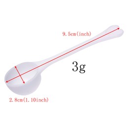 10-Piece Food Grade Long Handle Nontoxic Reusable Plastic Measuring Spoon Coffee Teaspoon Milk Powder Spoon Kitchen Spoons (3 g Measuring)