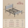 VASAGLE Full Bed Frame with Upholstered Headboard, Metal Bed Frame