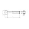 M6 (6mm x 25mm) Black Zinc Flake 8.8 Allen Socket