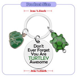 Sea Turtle Decor Inspirational Keychain Sea Turtle Gifts Ocean Gifts for Women Men Turtle Lovers Gift Ideas for Friends Teens Employee Appreciation Keychain Christmas Mother's Day Gift for Women Mom