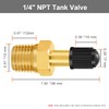 GODESON 1/4" NPT Tank Valve, Anti-Corrosion Brass Schrader Valve with