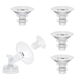 4PCS 12mm Flange Inserts Compatible with Momcozy S9/S9pro/S10/S12/S12pro/Spectra/Medela/Willow/TSRETE 24mm Breast Pump Shields/Flanges,Reduce 24mm Tunnel Down to Correct Size