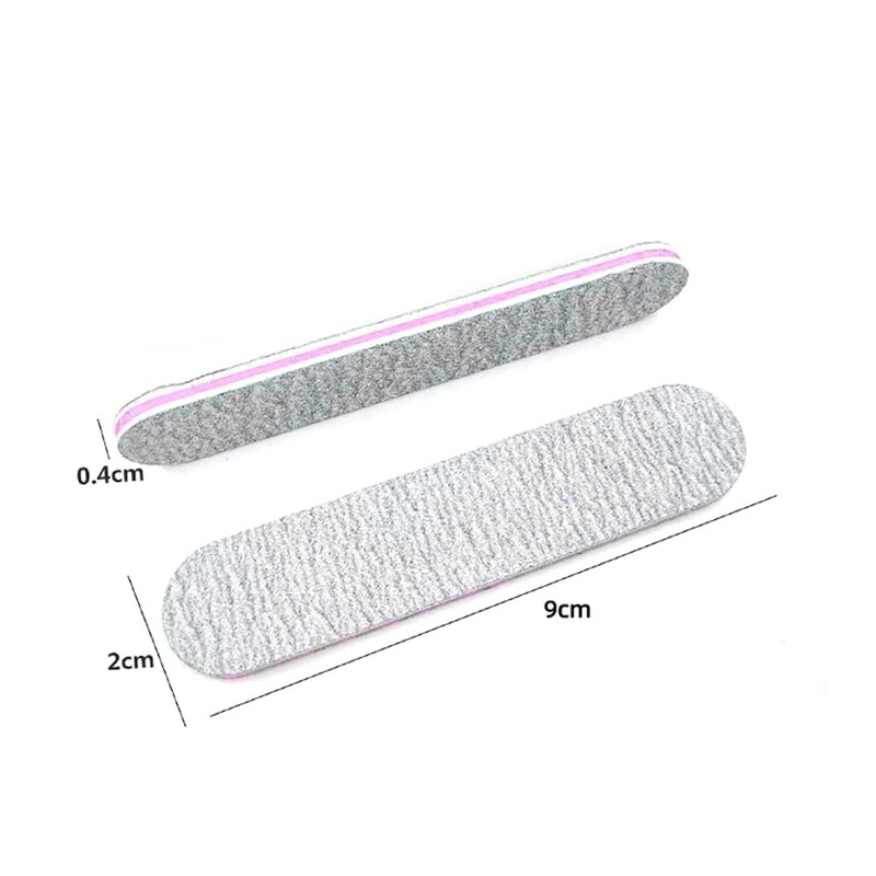 100 Pieces 9 cm Grit 100/180 Double Sided Nail Files