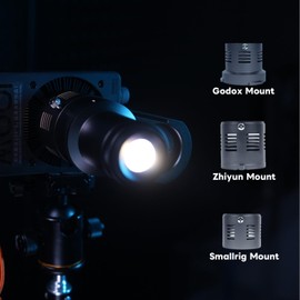 Mini Snoot Photography Optical Snoot Spotlight Compatible with Zhiyun CX100, Smallrig RC 60B,GodoxG ML100Bi etc, 33Gobos, Magic Storage Cloth