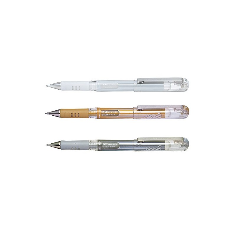 Pentel Hybrid Gel Grip DX K230 Pack of 3/3 Rollerball
