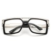 "Rox" Thick Frame Rapper 80's 90's Retro Design Clear Lens