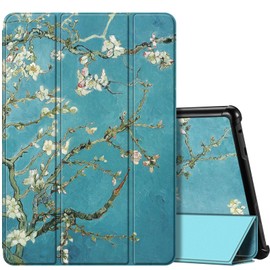 Fintie Slim Case for All-New Fire HD 10 Tablet (13th Generation, 2023 Release) - Trifold Lightweight Hard Shell Stand Cover with Auto Wake/Sleep, Blossom