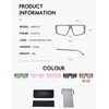 HERJOUR Retro Square Oversized Sunglasses for Women and Men Trendy