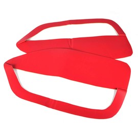 New Armrest Door Panel Insert Card Cover, Compatible With Ford Mustang 2005-2009, Microfiber Leather 2pcs Red