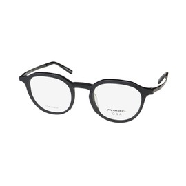 Oga 10153o Titanium Metal Hardware Genuine Contemporary Eyeglass Frame/Glasses [50-22-145, black/grey]