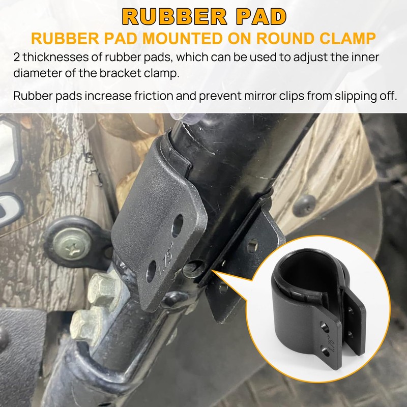 UTV Side View Mirrors, PSLER UTV Universal Rear View Side