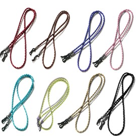 Tiwnefua 8 Pcs Eyeglass Strap Chains, Eyeglasses String Holder Strap Cord, Anti Slip Eye Glasses Holder Chains, Glasses Lanyard Holders Around Neck, Multicolor Eyewear Retainer for Women Men and Kids