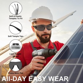 Safety Glasses for Work 12 pack(6pack Clear Safety Googles+6pack Tinted Safety Googles) Scratch & Impact Resistant eye protection glasses for Construction, Outdoor Sports & Work
