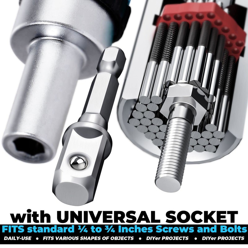 MANWALD Universal Socket Tool Set, Ratcheting T-Handle Screwdriver Set with