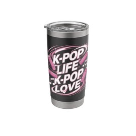 K-Pop Life K-Pop Pink Lightstick Music Fan Stainless Steel Insulated Tumbler