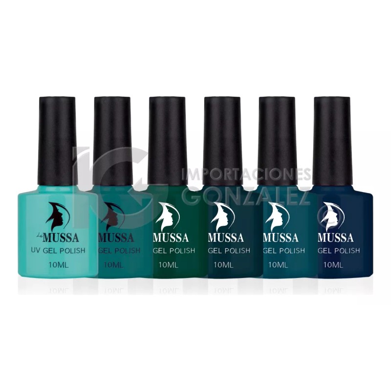 Mussa Gama De Gel Semipermanente Mussa® 6 Esmaltes Para Uñas