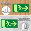 Emergency Exit Sign, Afterglow, Pack of 3 Emergency Exit Sign,