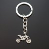 Unbranded Motorcycle Dirt Bike Moto Cross Steel Silver Chrome Keychain