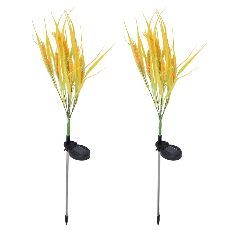 2pcs Solar Wheat Ear Lights IP44 Waterproof Wheat Ear LED