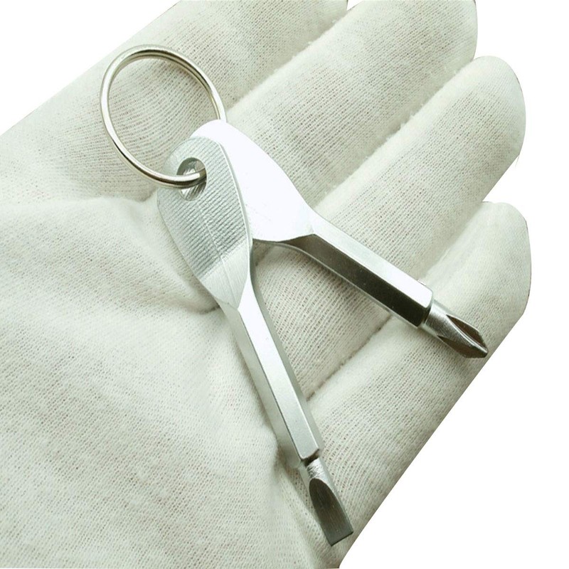 Buspoll keychain screwdriver,EDC Outdoor Multifunction Repair Pocket Screwdriver Phillips Screwdriver
