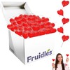 Fruidles Valentine's Red Heart Shaped Hard Candy Lollipop Suckers, Individually