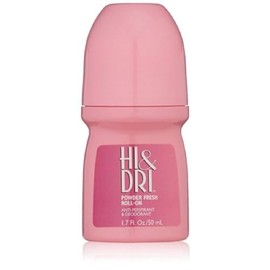 Hi & Dri Anti Perspirant Deodorant Roll On Powder Fresh 1.7 oz (Pack of 6)