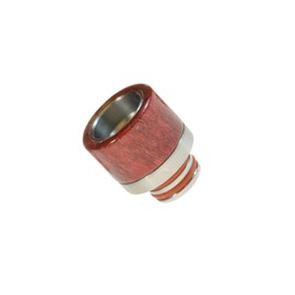 Armerah Steps 510 Drip Tip eCig Mouthpiece Short/Big Stabilised-Wood/Steel Single in Red