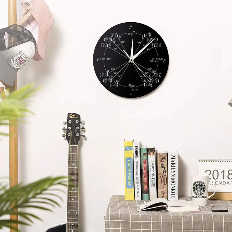 The Geeky Days Unit Circle Math Teacher Gift Wall Clock,