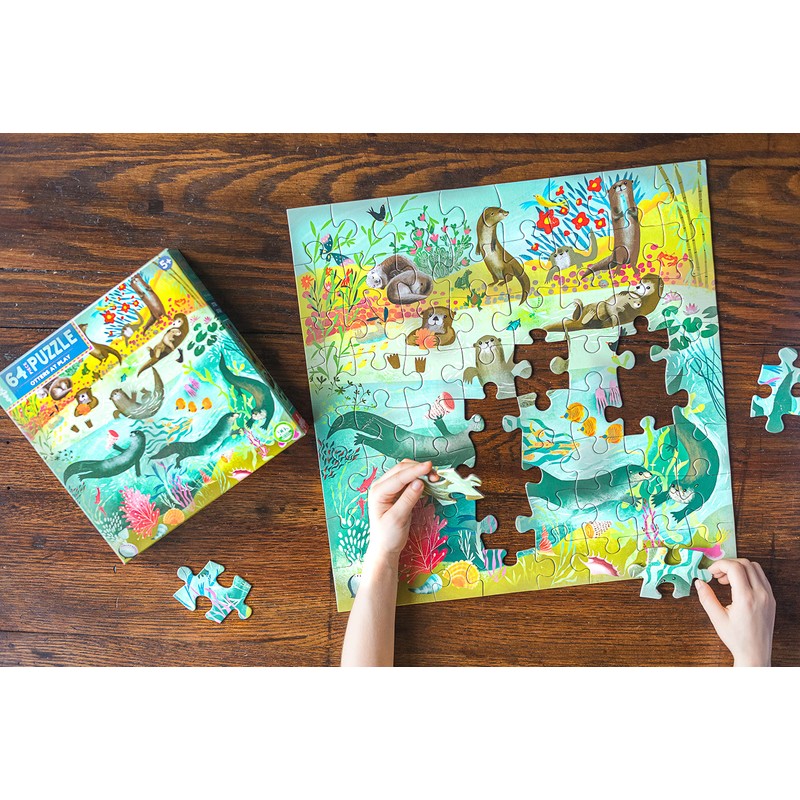 EEBOO - 64 Piece Jigsaw Puzzle - Otters