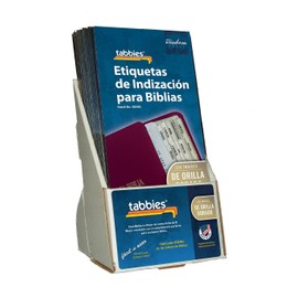 Tabbies 20 Pack with Display Catholic Spanish Gold-Edged Bible Indexing Tabs, Old & New Testament Plus Catholic Books, 90 Tabs (58340)