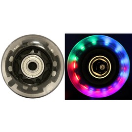 Led Inline Wheels 64mm 82a Skate Roller Blade Light Up 2-Pack with ABEC 9 Bearings