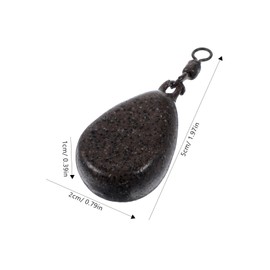 Kisangel 5pcs Iron Casting Fishing Weights Carp Drop Shot Weights Professional Tackle Smooth Surface Rotating for Fish