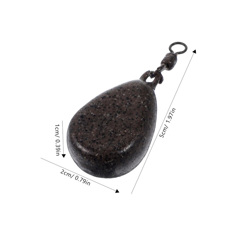 Kisangel 5pcs Iron Casting Fishing Weights Carp Drop Shot Weights