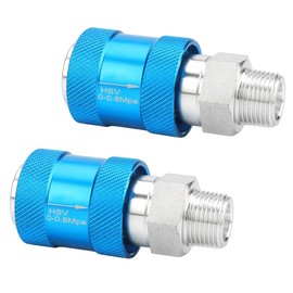 HSV-08 Aluminum G1/4" Thread Pneumatic Flow Control Manual Hand Slide Valve 2Pcs
