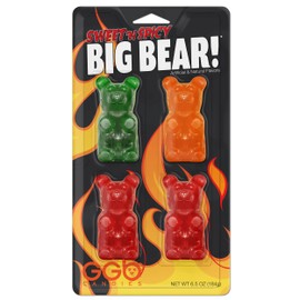 Big Bear!™ - 4 Pack of Hot and Spicy Gummy Bears from GGB Candies (Sweet N' Spicy)