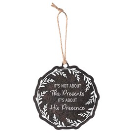 Dicksons Decorative Holiday Hanging Christmas Tree Ornament 4 Inch Metal Not About The Presents