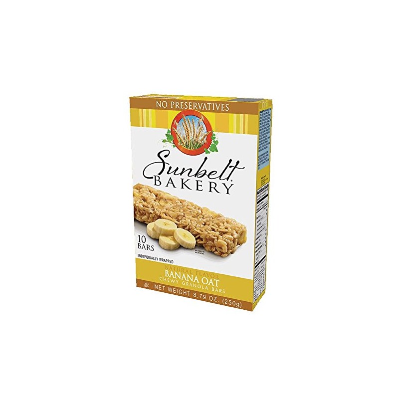 Sunbelt Bakery Banana Oat Chewy Granola Bars, 8 Boxes